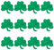FREEBLOSS 12PCS Embroidered Clover Iron on Patches Embroidered Iron On Patches with Glue Clothing Patches Embroidered Patches for St. Patrick's Day Clothing Decor Clover Sewing on Patches