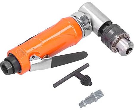 Gearwell Pneumatic Angle Drill, 0.25in Right Angle Air Drill 90 Degree, American Style Air Drill Tool for Automotive Workshop