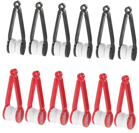 Healvian 12 Pièces Clip De Nettoyage De Lunettes Chiffon Lingettes Pour Lunettes Pour Écran Et Brosse à Lunettes Kit De Nettoyage Pour Lunettes De Soleil Pp