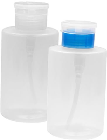 VINTORKY 2pcs Multi-function Press Bottles Nail Polish Remover Travel Bottles Wide Mouth