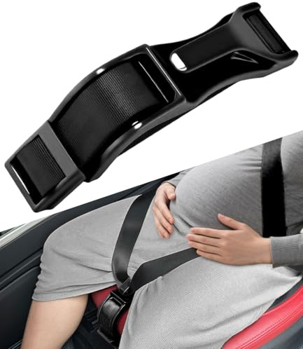 Zofory Ceinture Femme Enceinte Grossesse Sangle Grossesse, Ceinture Voiture Femme Enceinte Confort et Sécurité Réglables, Convient aux Femmes Enceintes, Protection Abdominale (Noir)
