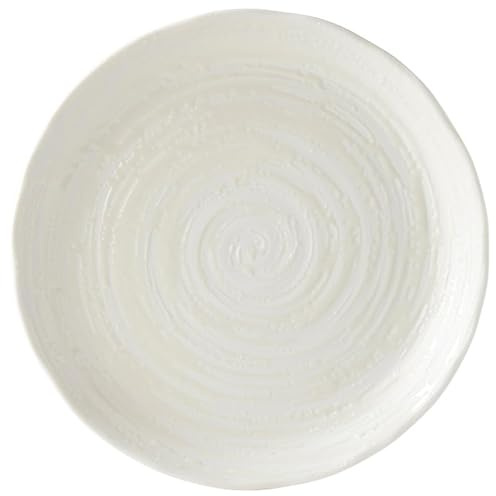 KULINA Assiette plate WHITE SPIRAL 24,5 cm, blanche, par MIJ