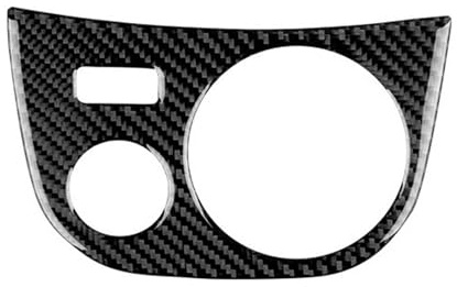 IUIOXCH Auto-Getränkehalter-Panel, echter weicher Carbonfaser-Aufkleber, kompatibel mit Seat Leon 2005 2006 2007 2008 2009 2010 2011 2012, LHD RHD-Zubehör(LHD BK)
