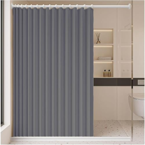 Single tree forest Individuell Faltbarer, wasserdichter magnetischer Duschvorhang für Nassräume, Badewannen und Duschen- W120xH200cm-Gray