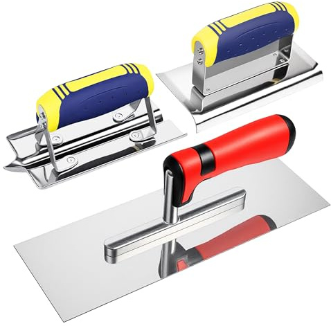 3Pcs Stainless Steel Concrete Tools Set, Masonry Construction Plaster Tools
