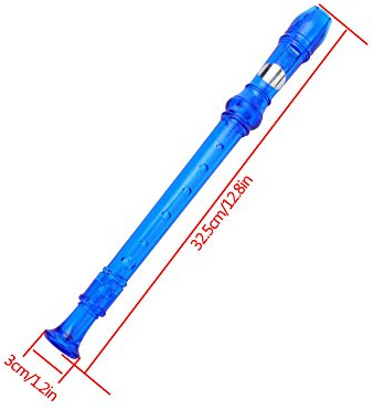 Fabater Sopranblockflöte aus Kunststoff für Kinder – Durchscheinend, Leicht, 8 Löcher – Zum Üben und Lernen (BLUE)