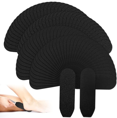 140PCS Foot File Replacement Pads, Black Pedicure File Refill Pad | Self-Adhesive Refills Pads for Stainless Steel Foot Rasp Foot File for Hard Skin 100 Coarse Grit and 180 Fine Grit Pad