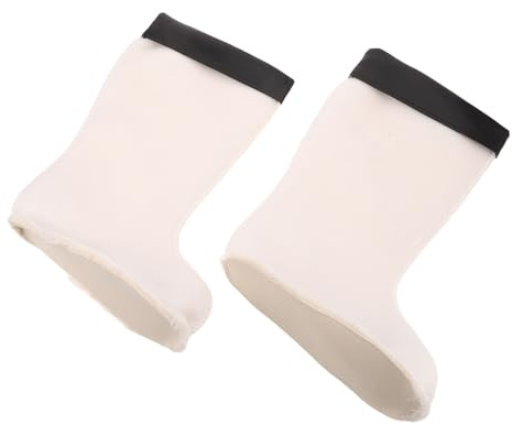 BESPORTBLE Fodere Termiche Peluche per Stivali da Pioggia Uomo e Donna, Imbottitura Spessa e Isolante 38cm, per Escursionismo e Inverno, Bianco