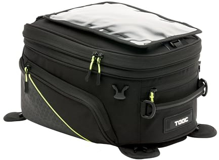 TAAC Motorradtasche TC18 Erweiterbar 15/25L Tanktasche Abnehmbare Tablet Halterung Geräte bis zu 12 Zoll Reflektierende Einsätze mit Griff wasserdichte Abdeckung Modulierbar mit Tasche TC16/TC19