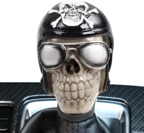 Wakuuea Totenkopf Schaltknauf Big Teeth Resin Skull Gear Shifting Stick