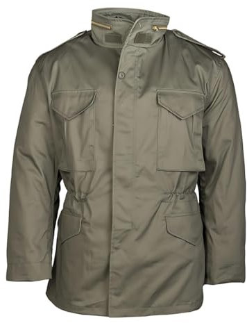 Mil-Tec US Feldjacke M65 T/C mit Futter • Klassische Militärjacke mit herausnehmbarem Thermo-Liner • Army Jacke mit 4 Pattentaschen • Übergangsjacke Herren • Outdoor Arbeitsjacke