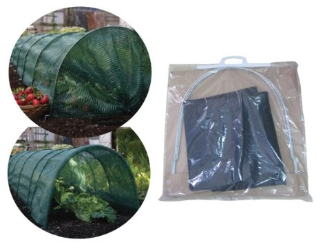 Frühbeet Pflanztunnel aus Polyesternetz schwarz