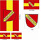 U24 Aufkleberbogen Karlsruhe Aufkleber Set Flagge Fahne