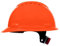 BBU Bauhelm SP200T Schutzhelm Bauarbeiterhelm - EN 397 Zertifiziert, Leicht & Belüftet, HDPE, 4-Punkt-Befestigung, Kurzes Visier, Schraubenverstellung, 348g, Zubehör-Öffnungen Orange