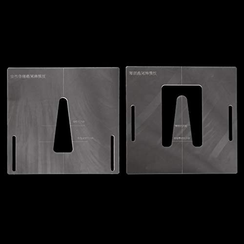 kesoto 2pcs Clear Acrylic Acoustic Neck Joint Routing Template Guitar Making Mold
