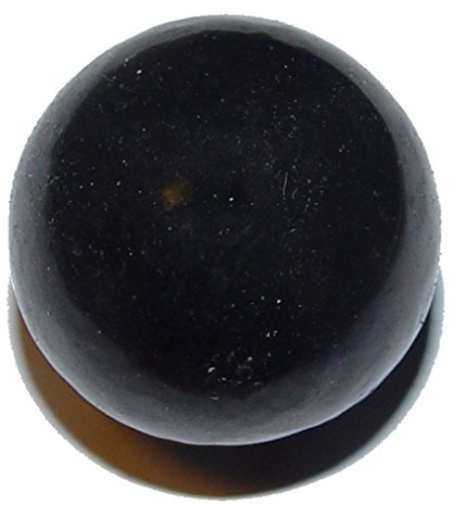 Shungit / Schungit Kugel Ø ca. 50 mm Edelstein Shungit aus Russland incl. 1 Hämatit Ring als Kugel Ständer.(4983)