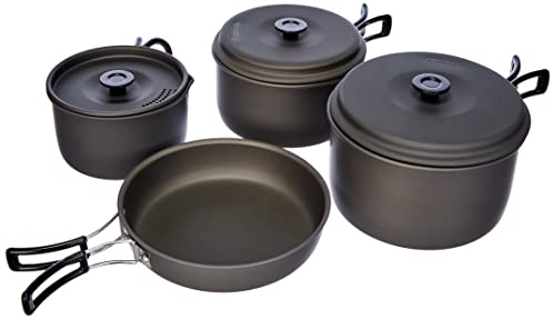 Campingaz Campinggeschirr Trekking-Geschirrset aus Aluminium, DREI Töpfen 2.3, 1.5, 1 Liter, 16 x 20 cm, Grau, 8-teiliges