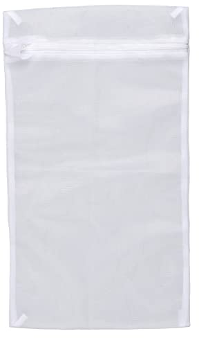WENKO Wäschenetz, fasst 1 kg Kleidung, Waschbeutel mit Reißverschluss für die Waschmaschine, schont Feinwäsche, Socken & Co. bei jedem Waschgang, kochfest, aus hochwertigem Polyester, 25 x 45 cm, Weiß