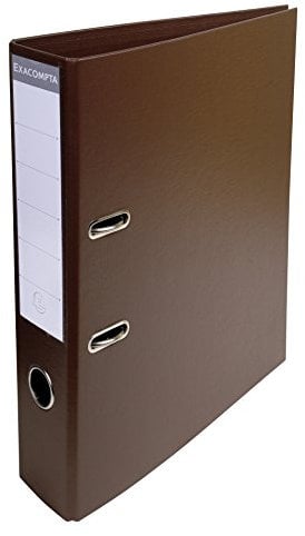 Exacompta - Réf. 53746E - 1 classeur à levier A4 Prem'Touch - Dos de 70 mm - Mécanique 75 mm - Dimensions extérieures : 32 x 29 x 7 cm - Format à classer A4 - Coloris : Marron