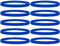 GOGO 100 Pezzi Braccialetti Silicone Personalizzabili, Braccialetti Sottili in Silicone per Adulti, Accessori per Feste-Blu