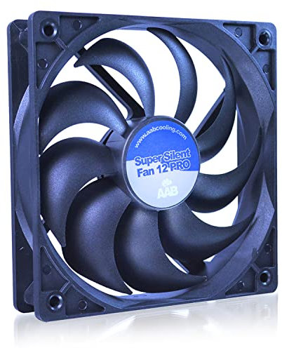 AABCOOLING Super Silent Fan 12 Pro - Silent and Efficient 120mm Fan with 4 Anti-vibration Pads, Computer Fan, Silent Fan, Airflow Fan, 12V 13.9 dB(A), 53 CFM, 1200 RPM