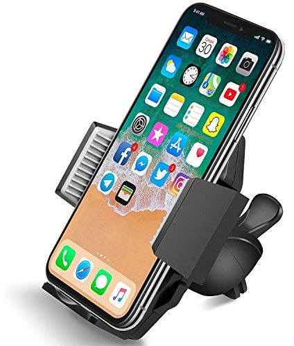 Quntis Support Telephone Voiture Ventilation Portable Auto Universel à Angle Réglable pour iPhoneX/8/8Plus/6s/6/SE/5/5s SamsungGalaxyGalaxy S8/S7/S7edge/a5/Note,Nexus,LG,Sony,Android Smartphones
