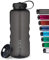 720°DGREE Bouteille en tritan “simplBottle“ - 1500ml, Noir | Gourde idéal pour Les Enfants, l'école, Sport, Yoga, randonnée, Voyages, Travail, fac, déplacements en Voiture | Bidon sans BPA