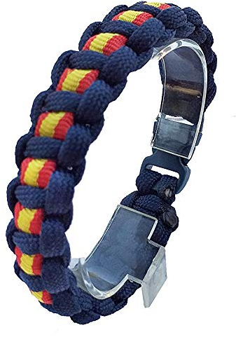 LGP - Pulsera Paracord Blue Line Policía Nacional - Bandera de España, Marina