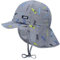 Döll Baby-Jungen Bindemütze mit Schirm und Nackenschutz Mütze, Blau (Total Eclipse|Blue 3000), (Herstellergröße: 47)