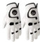 Golfhandschuh Herren Linke Hand Rechte Mit Ball Marker 2 Stück oder 3 Stück Not Paar Allwetter Leder Griff Golf Handschuh Links Rechts Golfhandschuh Männer Golfer Handschuh (2 Stück Links, M)