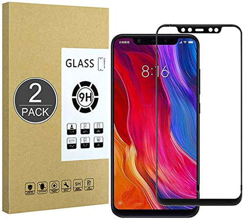 E-Hamii à Couverture Complète Film Compatible avec Xiaomi Mi 8[Noir],[Plein écran Collé][Anti-Rayures] Housse de Protection en Verre Trempé Premium 9H, pour Xiaomi Mi 8