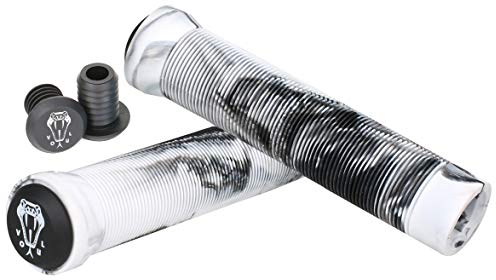 VOKUL Lenkergriffe für Pro Stunt Scooter/BXM Hand Griffe Fahrrad mit Lenkerenden, Lenkergriffe FahrradLänge 145 mm - 150 mm, Durchmesser 35 mm, 2PCS (Weiß&Schwarz)