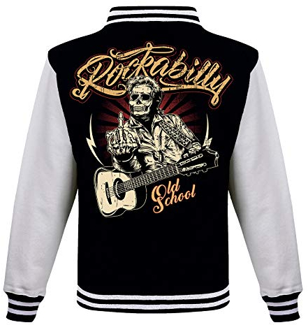Gasoline Bandit Rockabilly Baseball College Jacket Old School S
