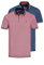Jack & Jones Jjepaulos Polo SS 2pk MP Tricot, Rio Rouge/Denim Bleu, XL (Lot de 2) Homme