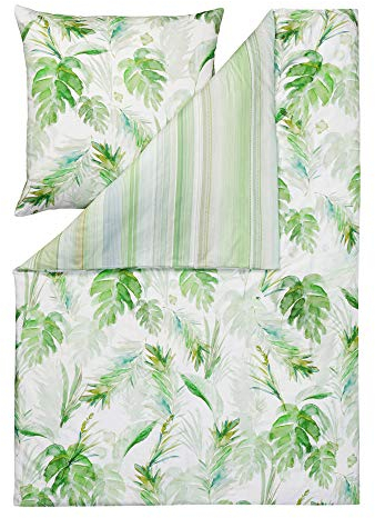 ESTELLA Mako-Satin Bettwäsche Tropicana grün