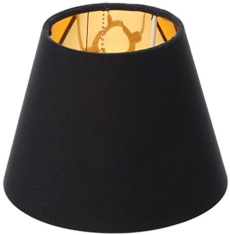 SOLUSTRE Stoff Lampenschirm Tischlampe Lampenschirm für E14 Glühbirne 15X9X12CM Schwarz Tuch Schutzhülle für Pendelleuchte Kronleuchter Schreibtischlampe Deckenleuchte