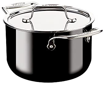 All-Clad FUSIONTEC Natural Ceramic with Steel Core Soup Pot, 4 Quart, Onyx