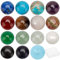 SUNNYCLUE 1 Box 30Stück 15 Farben Edelstein Cabochons Halbrunde Chakra Steine Heilkristalle Flatback Perlen Natürliche Tigerauge Jade Poliert Für Ohrring Halsketten Armband Schmuckherstellung 10 mm