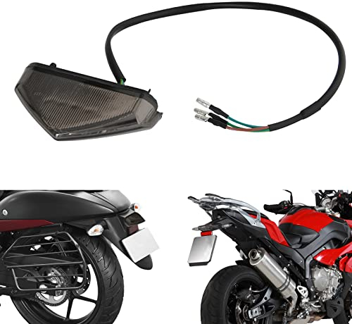 DREAMIZER Luz trasera de freno de motocicleta, 12V 9 LED E-Approved Motocicleta Stop Running Lámpara trasera Luz trasera Universal para motocicletas ATV Dirt Bike Scooter.
