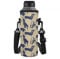 NETILGEN Vintage Dachshund Dog Print Portable Water Bottle Carrier Insulated Water Cup Holder Bag 750ML Neoprene for Gym Travel Camping Shoulder Strap Bottles Cover 24oz