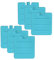 Lot de 6 mini blocs de glace fins,Congélation rapide,Longue durée,Pour sacs isothermes, boîtes à déjeuner, pique-niques,Garde la nourriture, les boissons et le shopping au frais (lot de 6)