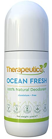 Deodorante roll-on 100% naturale vegano | Ocean Fresh | Deodorante roll-on unisex, senza solfati, parabeni, alluminio, adatto ai viaggi