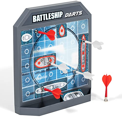 Battleship Darts Game - Battleship Magnetic Dart Board with Magnetic Darts - Indoor Games for Kids & Family - First to Sink The Ship, Wins!