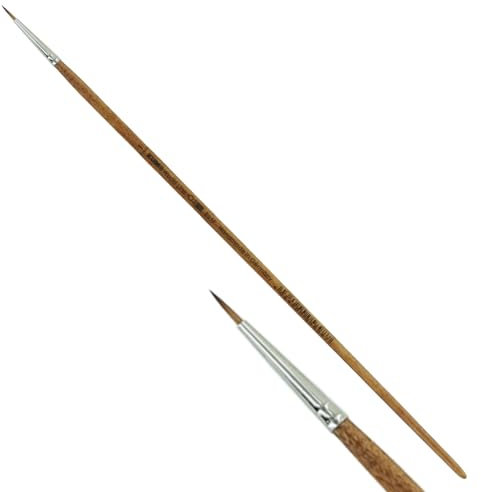 KUM 5124511 - Pennello per acrilico e olio Wood Line, rotondo, dimensione 1, per artisti, pennelli per artisti, forniture per artisti