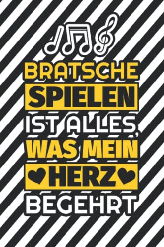 Notizbuch liniert: Bratsche spielen ist alles, was mein Herz begehrt