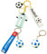 Floatdream 3 Stücke Fußball Schlüsselanhänger, Jersey Schlüsselanhänger, 3D Sport Keychain, für Souvenirs, Rucksackverzierungen, Fußballfans (Blau)