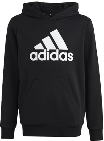 adidas Unisex Kinder Big Logo Essentials Cotton Hoodie, Black/White, 13-14 Years
