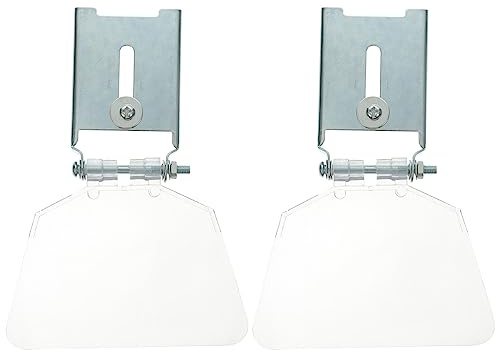 VILLCASE 2 Stück Edelstahl Tischschleifer Augenschutz Schutzschild 6.42X4.57 Zoll Mit Befestigungsschrauben Für Werkbank Schleifbock Zubehör