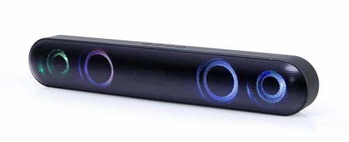 GEMBIRDBLUETOOTH Sound BAR with Black LED Light Effect