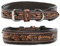 Jack & Russell Leder Hundehalsband – verstellbar, gepolstert & robust – handgeschnitzte Ornamente – Büffelleder Hunde Halsband Alexey (L (40,0-49,5cm)
